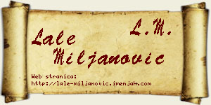Lale Miljanović vizit kartica